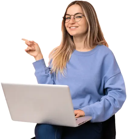 Student learning on a laptop